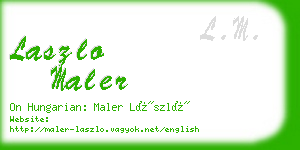 laszlo maler business card